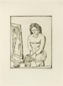 Toaleta (před zrcadlem) od Max Beckmann