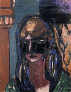 žena s maskou; žena s maskou od Max Beckmann
