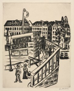 Dřevěný most od Max Beckmann