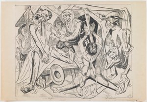 deska 7: Noc od Max Beckmann