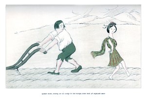 Robert Burns položil ruku na pluh a ohlédl se na Highland Mary, 1904.