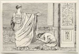 Cupid a Psyche: Psyche a Juno od Max Klinger