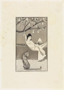 Dolce far niente (Siesta II) (Leptané skici, opus I, list 8) od Max Klinger