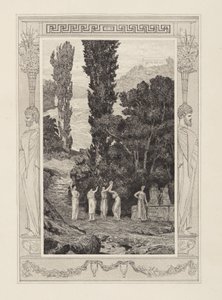 Bloudící Psyché (Amor a Psyché, opus V, list 28) od Max Klinger