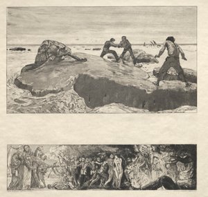 Zde je Tode I, Opus I, 1889 No. 2. od Max Klinger