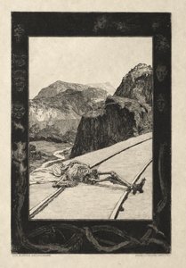 Zde je Tode I, Opus I, 1889 No. 8. od Max Klinger