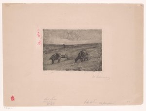 Krajina s pasoucími se kozami od Max Liebermann (signed by artist)