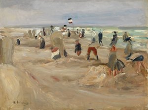 Na pláži v Noordwijku od Max Liebermann