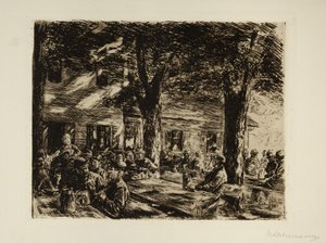 Pivní zahrada v Brannenburgu u Rosenheimu od Max Liebermann