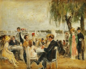 Zahradní kavárna na Labi, 1902 od Max Liebermann