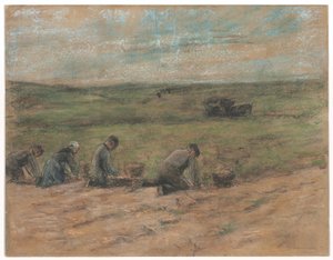 Vyorávače brambor u Zandvoortu, 1894 od Max Liebermann