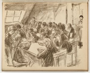 Dětská veřejná jídelna (ilustrace z: Umění a umělci XIII, 6) od Max Liebermann