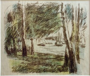 M.Liebermann, krajina u Wannsee s plachetnicemi od Max Liebermann