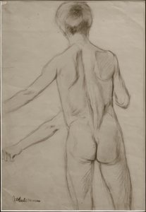 M. Liebermann, studie k obrazu Koupající se chlapci od Max Liebermann