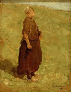 Dívka na duně, stojící vpravo od Max Liebermann