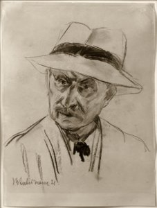 Max Liebermann / Autoportrét s panamským kloboukem od Max Liebermann