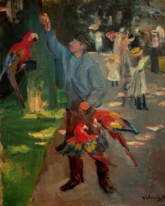 Papoušek muž v amsterdamské zoo od Max Liebermann
