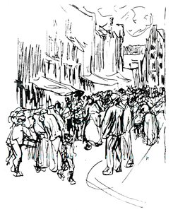 Studie perem a inkoustem, c19. století od Max Liebermann