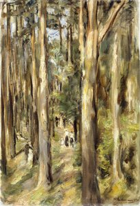 Piknik v lese, 1920 od Max Liebermann
