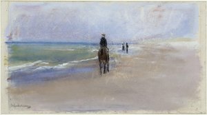 Jezdec na pláži od Max Liebermann