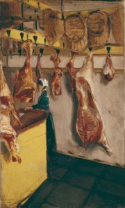 Schlächterladen v Dordrechtu od Max Liebermann