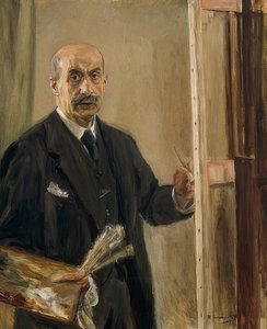 Autoportrét u stojanu. 1916 od Max Liebermann