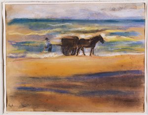 Hledači mušlí na pláži od Max Liebermann