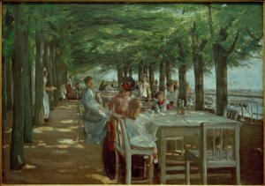 Terasa v restauraci Jacob v Nienstedtenu na Labi od Max Liebermann