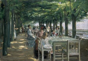 Terasa v restauraci Jacob v Nienstedtenu na Labi