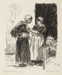 Dvě rozmlouvající ženy od Max Liebermann