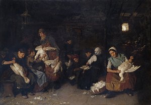Ženy škubající husy, 1872 od Max Liebermann