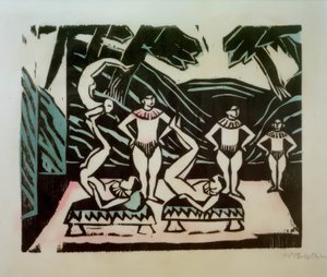 akrobati od Max Pechstein