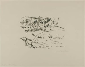 Zátoka Monte Rosso, z cestovních fotografií: Itálie – Jižní moře od Max Pechstein