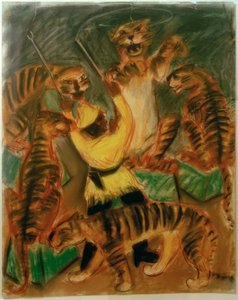 Skupina Tiger od Max Pechstein