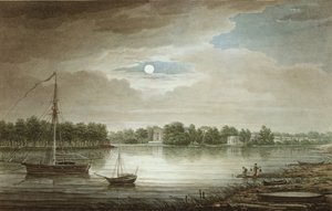 Řeka Nevka poblíž mostu Yelagin, 1829