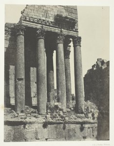 Baalbeck (Heliopolis), Jupiterův chrám, pohled z jihovýchodního úhlu; Sýrie od Maxime Du Camp