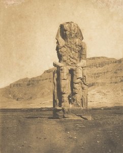 Monolitický kolos Amenophis III, v Thébách, 1849-50. od Maxime Du Camp