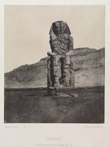 Kolosální monolit Amenhotepa III, Gurnah, 1849-1851. od Maxime Du Camp