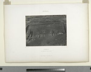 Detail z velkého chrámu, Abu Sunbul, Egypt od Maxime Du Camp