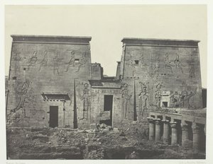 Drômos et Philônes, Velký chrám Isis v Pilônes, Núbie, 184951, vytištěno 1852. od Maxime Du Camp