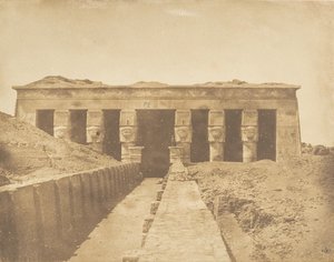 Fasáda chrámu Athor v Dendera Tentyris, 1849-50. od Maxime Du Camp