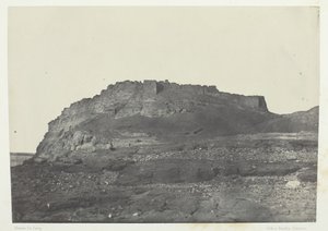 Pevnost Ibrahima Ancient Premis, Pohled z jihu, Núbie, 184951, vytištěno 1852. od Maxime Du Camp