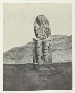 Gournah, Colossus Monolith of Amenopht III, Théby, 184951, vytištěno 1852. od Maxime Du Camp