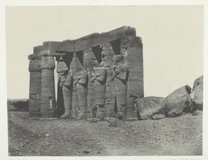 Gournah, Perystyle hrobky Osymandias Ramesseum Occidental, Théby, 184951. od Maxime Du Camp