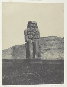 Qurnah, socha Memnona; Thebes od Maxime Du Camp