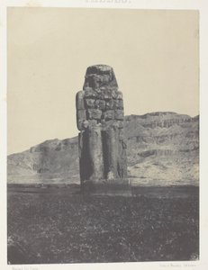Qurnah, socha Memnona; Thebes od Maxime Du Camp