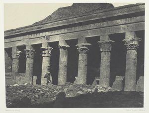Velký Isidin chrám ve Philoe, Galerie Orientale; Núbie, deska 73 z alba "Egypte, Nubie, Palestine et Syrie" (1852)
