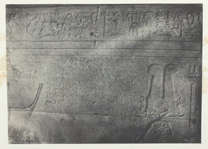 Velký chrám Isis ve Philoe, Démotický nápis, Núbie, 184951, tištěno 1852. od Maxime Du Camp