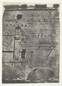 Velký Isidin chrám ve Filó, druhý pylon; Núbie, deska 74 z alba "Egypte, Nubie, Palestine et Syrie" (1852) od Maxime Du Camp