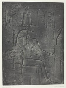 Velký Isidin chrám ve Philoe, Tôth Ibiocéphale; Núbie, deska 79 z alba "Egypte, Nubie, Palestine et Syrie" (1852) od Maxime Du Camp